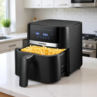 Air Fryer 4.2 Qt Oven, 8-in-1 Multicooker with Non-Stick Basket, Air Fryer with Preset Function, Cooker for Healthy and Low-Oil