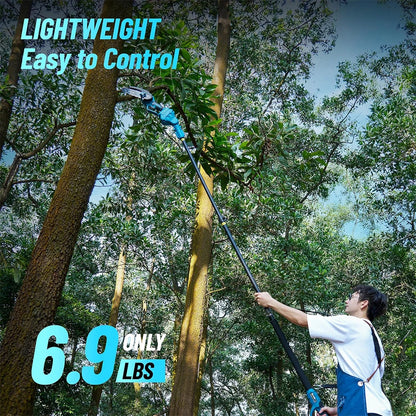 Seesii High Branch Saw Extension Pole Cordless 6'' Brushless Electric Chainsaw Garden Pruning Tools For Makita 18v battery pin
