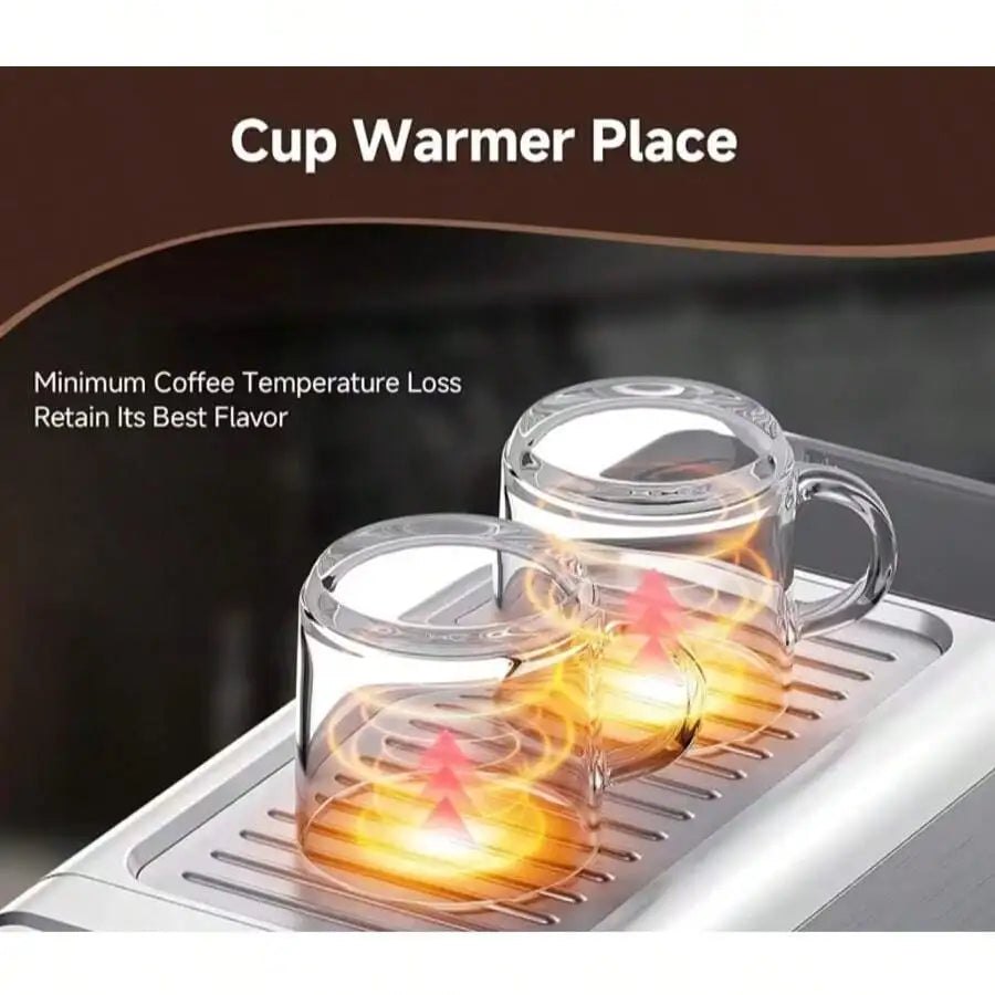 Espresso Machine,Coffee Maker With Auto-Shut Off, 20 Bar Pump Pressure,34 Oz Removable Tank & Removable Drip Tray, Cappuccino Co