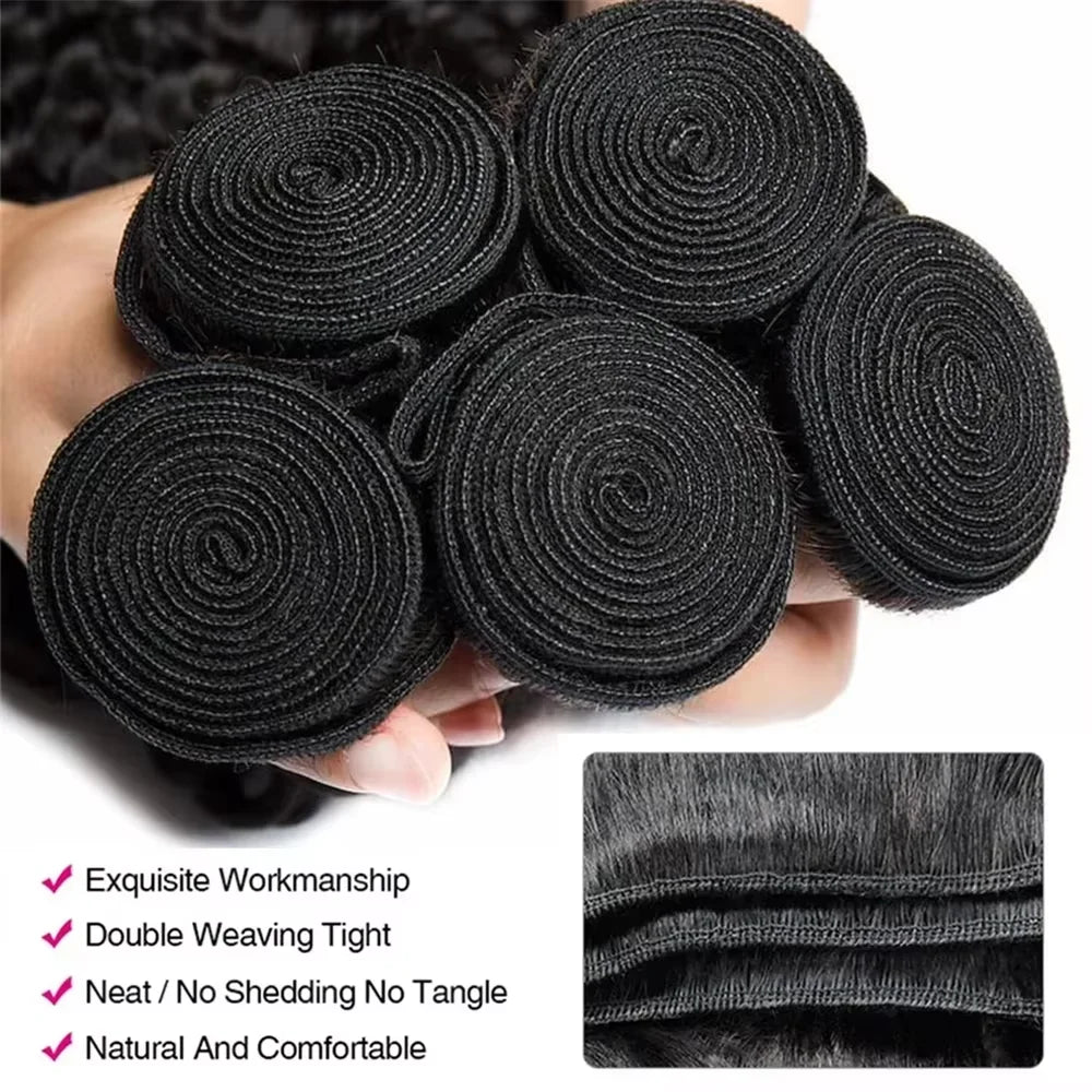 Indian Human Hair Bundles Body Wave 26 28 30 inch Virgin Human Hair 3 4 Bundles For Women Sew In Quick Weave Raw Hair Extensions