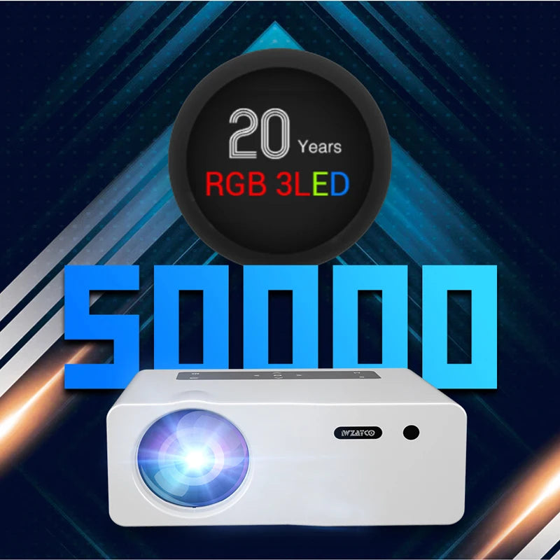 WZATCO W1 LED Projector Smart Android WIFI Video Full HD 1920*1080P Proyector Home Theater Cinema Beamer