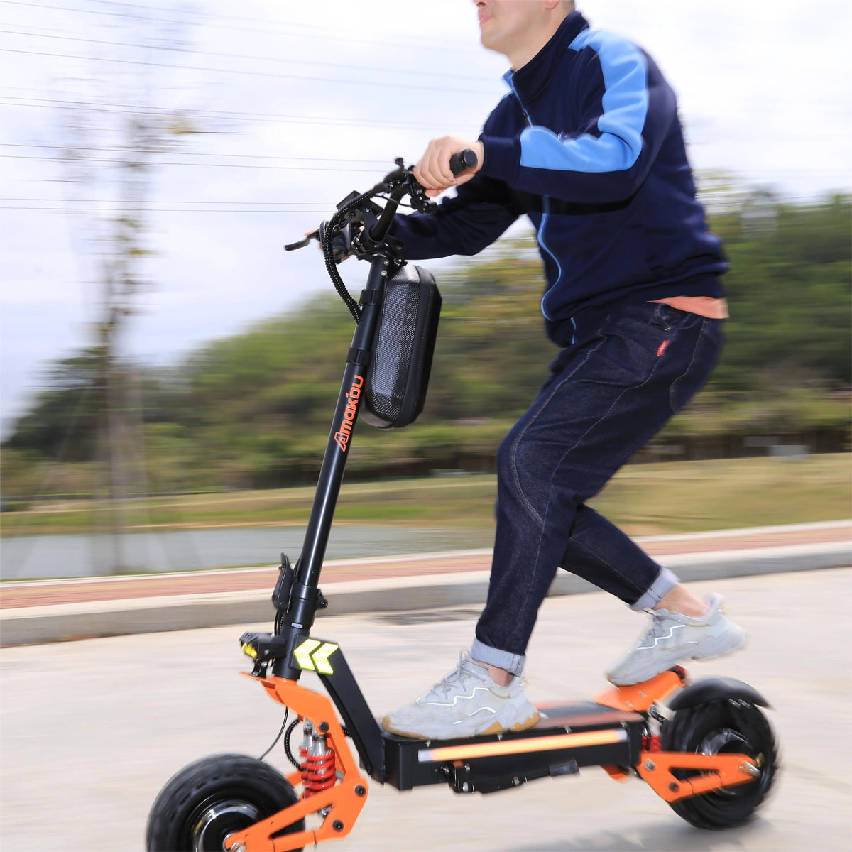 Elektroroller Speed 85KM/H Range 120KM Foldable Dual Motor Electric Scooters 6000W Adult 11 inch Offroad Tire E Scooter