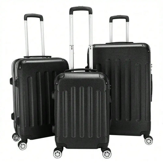 3X Luggage Travel Set Bag TSA Lock ABS Trolley Spinner Carry On Suitcase