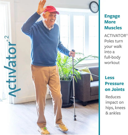 Adjustable Aluminum Nordic Walking Sticks for Hiking, Lightweight & Collapsible with Ergonomic Grip, Up to 6'4" Height