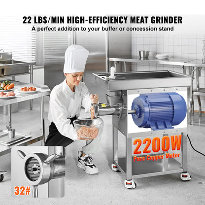 SucceBuy Meat Grinder 22 Lbs/Min Capacity Electric Meat Grinders w/ Blade Grinding Plate Sausage Maker for Kitchen Home Use
