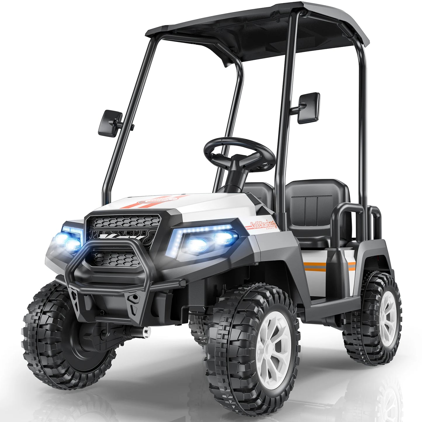 LIGIANT 24V 4-Seater Ride On Golf Cart for Big Kids, 4WD, 264 Lbs Load, Remote, Music, Suspension, Christmas Gift for Kids