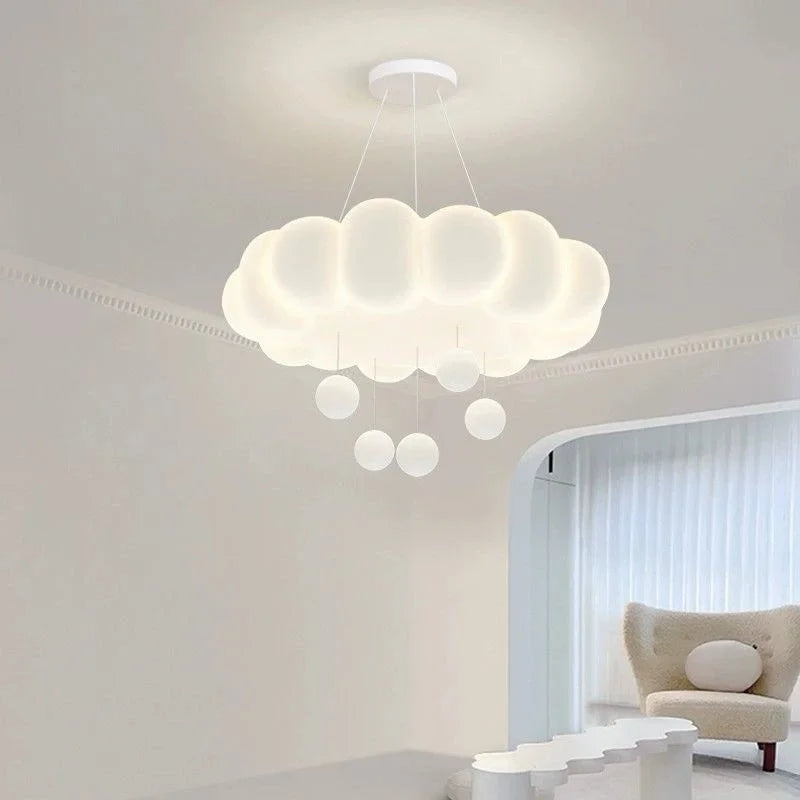 Modern Creative Circular Cloud Acrylic LED Ceiling Lamp Living Room Restaurant Bedroom Children Room Chandelier Home Decor Light