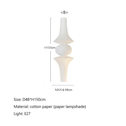 Janpanese Akari Rice Paper Lamp Modern Noguchi Yong Pendant Lamp Living Room Bedroom Corner Designer Light  Room Decor