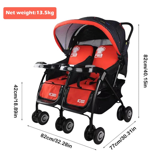 Twins baby stroller,Lightweight ,travel friendly ,ultra comfort and folding，gift for mom
