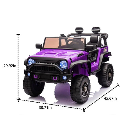 Two-seater Children's Truck With Parental Control  Children's Off-road Vehicle  Independent Seat Belt  Purple Electric Vehicle