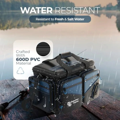 Fishing Tackle Bag Salt Water Resistant Fishing Bag 1000D PVC Waterproof Material Tackle Box Organizer with Dividers for 3700