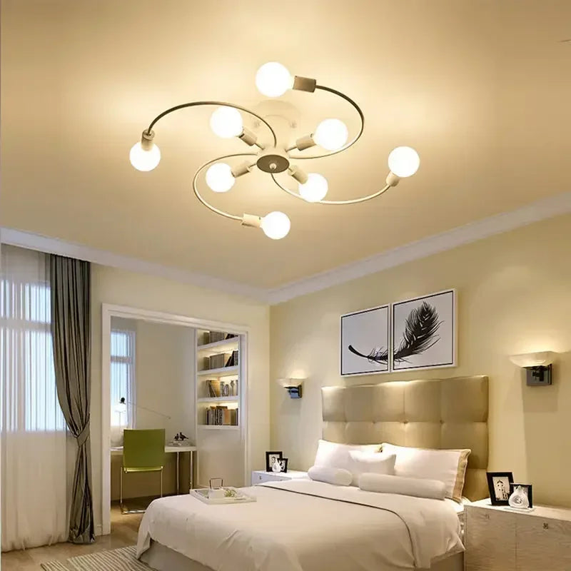 Nordic Minimalist LED Ceiling Lamp Living Room Restaurant Bedroom Children's Room Chandelier Modern Creative Home Decor Lighting