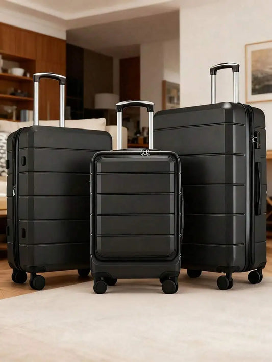 1 Piece /3 Piece /5 Piece Luggage Sets ,Hardside Suitcase With Wheels - Spinner Wheels, TSA Lock, Includes Toiletry Bag