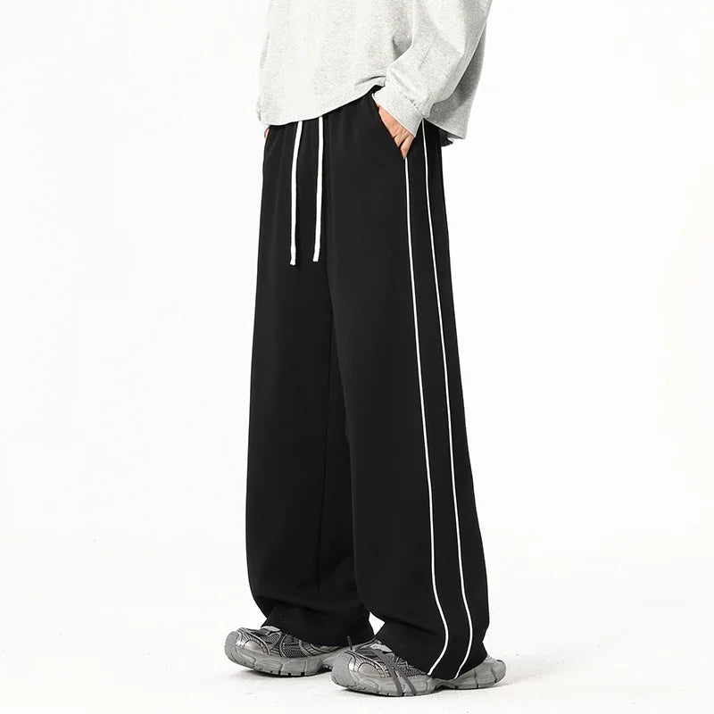 2025 Autumn Men Sweatpants Baggy Joggers Cotton Korean Sports Pants  Neutral Loose Outdoor Jogger Fitness Trouser