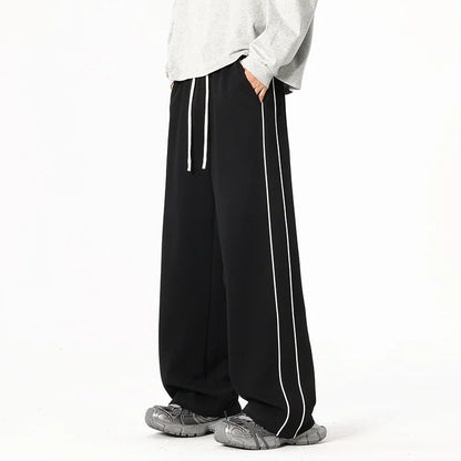 2025 Autumn Men Sweatpants Baggy Joggers Cotton Korean Sports Pants  Neutral Loose Outdoor Jogger Fitness Trouser