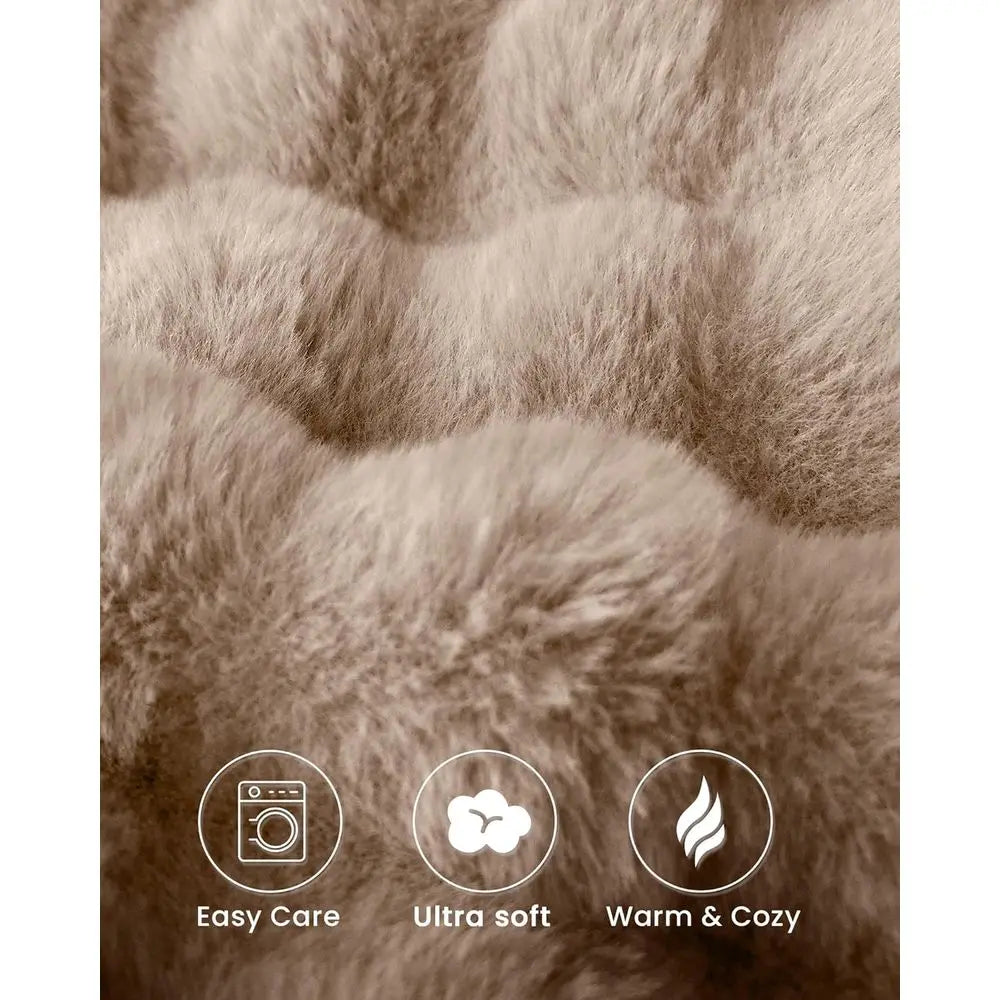 Ultra Sot Cozy aux ur Throw Blanket, uzzy Plush Thick Bubble Blanket, Oversize Luxury luy Blanket or Couch, Soa, Bedroom, and Li