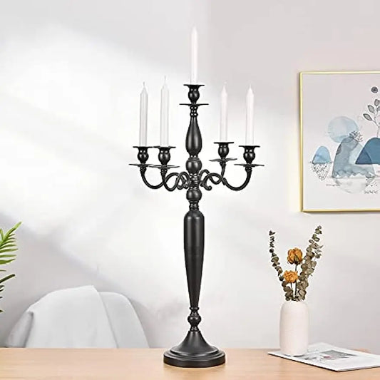 Wholesales Metal Candelabra Tapper Candle Holder 5 Arm Candlestick Christmas Decoration Wedding Party Table Centerpieces