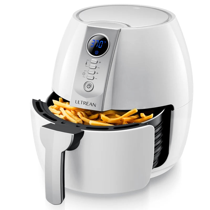 ULTREAN 4L Air Fryer Electric Hot fryer Oil-free Auto Household Kitchen 360°Baking Convection Oven Deep Fryer with Touch Control