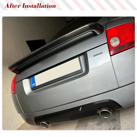 Car Rear Trunk Spoiler Wing for Audi TT Quattro Mk1 Type 8N 1998-2006 Real Carbon Fiber Rear Trunk Racing Spoiler Wing Lip