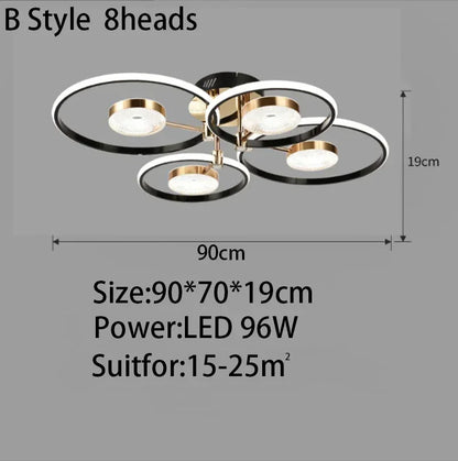Modern Minimalist Living Room Dining Room Ceiling Light Creative Layering LED Bedroom Interior Decoration Light