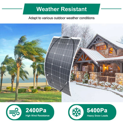 Flexible Solar Panel 100W/200W 18V Eco-Friendly Monocrystalline Solar Panel