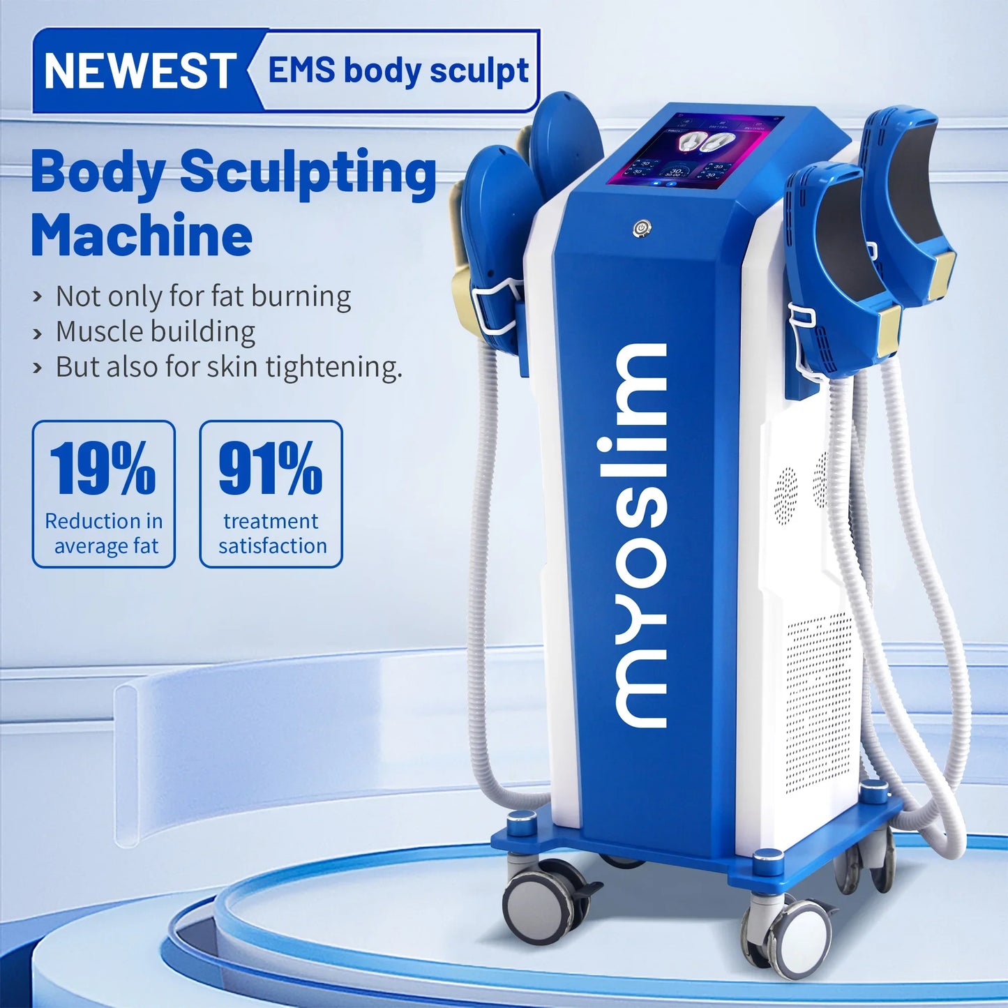 Professional EMS HIEMT muscle stimulation NEO 6500W hot selling high-power RF body shaping machine, fat burning slimming and fit