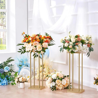 12Pcs Wedding Centerpiece Flower Stand for Table 23.6 in Gold Flower Vases for Events Paty Display Stand Metal