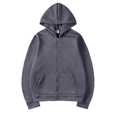 Men's Zip Up Hoodies Casual Zipper Jacket Coats Women Fleece Autumn Winter Harajuku Gothic Hooded Sweatshirts Sports Streetwear