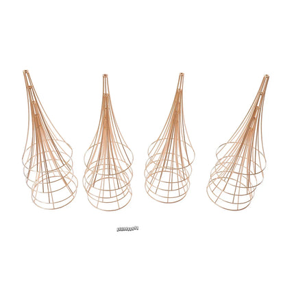 Set of 10 Gold Trumpet Vases,31.5 inches,Stackable Metal Flower Stands,DIY Floral Arrangements,Wedding Party&Dinner Decorations