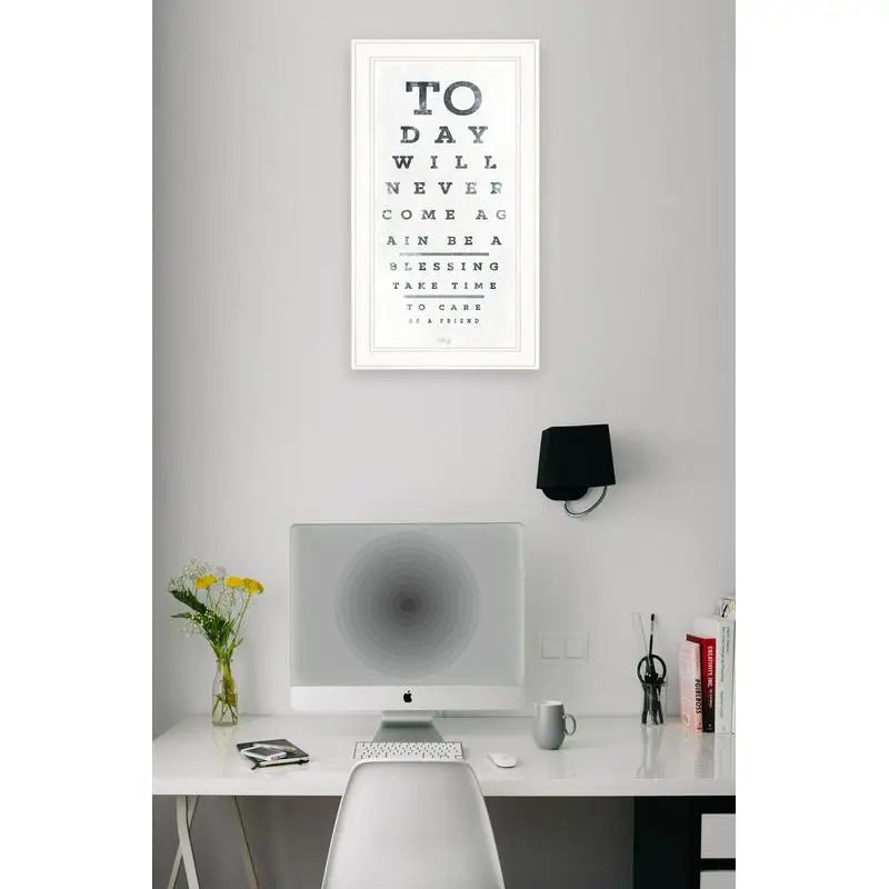 Eye Chart Wall Art, Framed Print with White Frame, Ready to Hang
