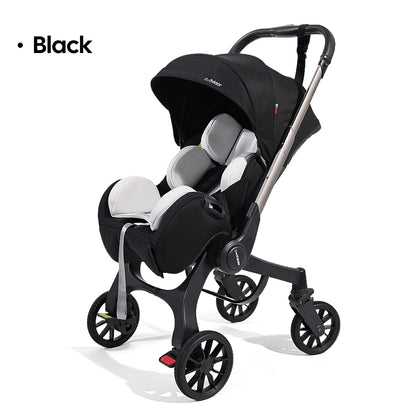 Go-Anywhere Baby Stroller, Features an Adjustable Backrest, Easy Fold, and Newborn-Friendly Design for City or Camping Use.