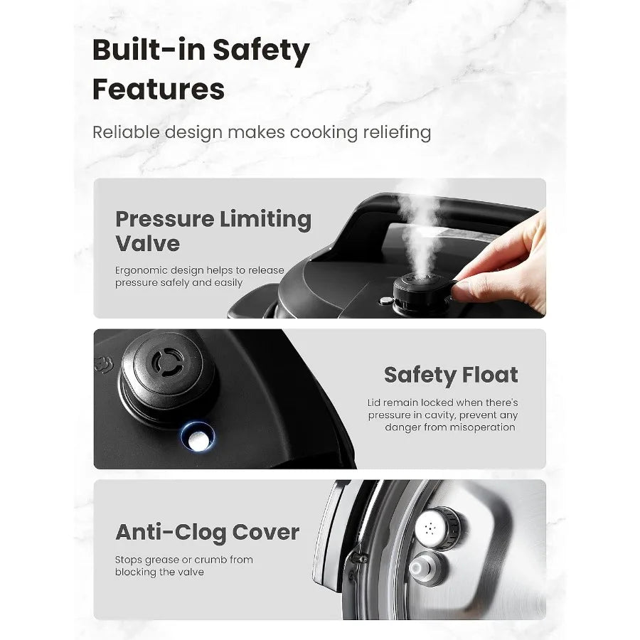 16in1 Electric Pressure Cooker Instant Multi Cooker with NonStick Pot for Home Use: Multifunctional Stainless Steel Cooking Sys
