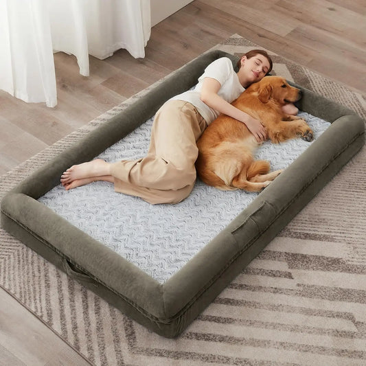 Washable Orthopedic Dog Bed for Large Dogs, Waterproof Pet Sofa with Removable Cover, Comfortable Sleeping Couch