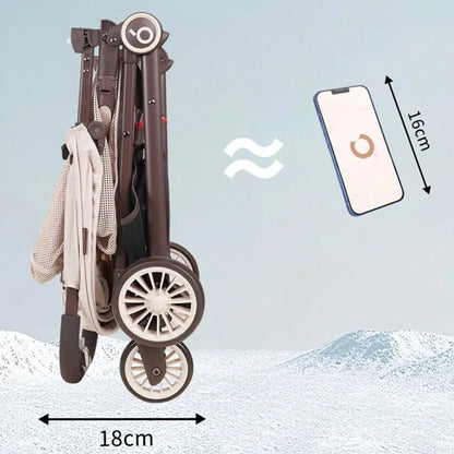 Lightweight And Portable One-click Folding Stroller, Quick Folding System, Miniature Size Make Travel Convenient, Portable Baby
