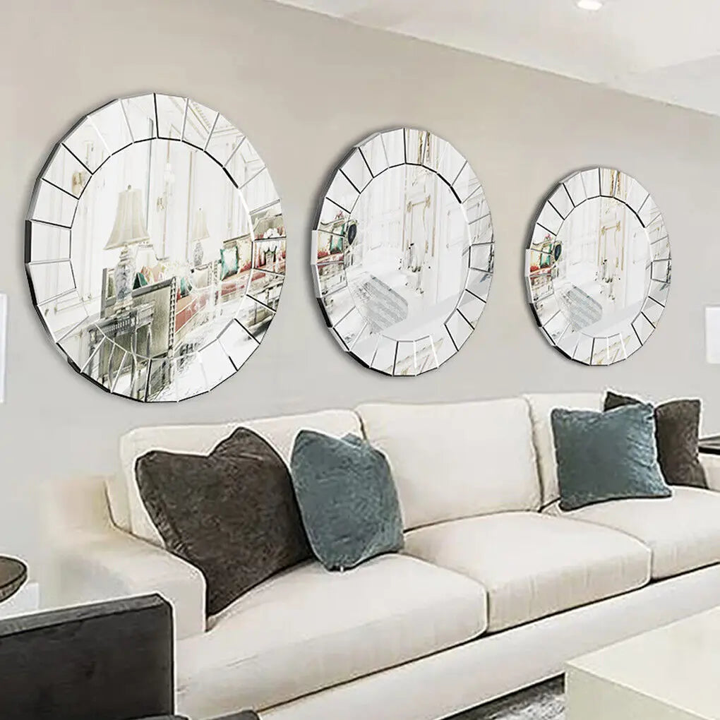 LUVODI 32" Home Living Room Decorative Mirror Wall Mounted Art Design Mirror for Hallway,Dining Room,Wedding
