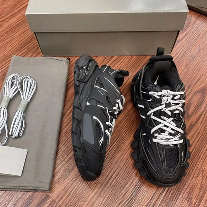 Designer Tracks 3 3.0 Men Women Casual Shoes Paris Triples White Black Pink Grey Beige Sneakers Brand 18ss Tess.S. Gomma