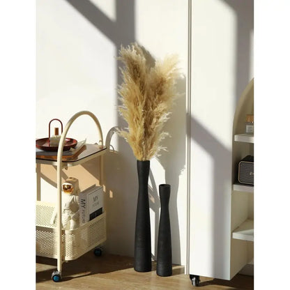 Black Floor Vase 20 Tall Ceramic Vases Large,Skinny Long Matt Vase for Pampas Grass,Modern Minimalist Style Flower Vases for Hom