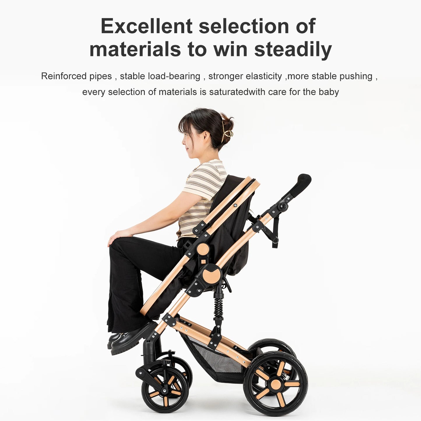 Baby Cars 3 In 1 Stroller Baby Three Baby Cart Pram Baby Walker Buggies Stroller Baby Accessories Newborn Mother Kids Infant
