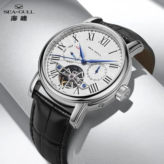 Seagull Luxury Dress Watch for Men Automatic Mechanical Watches Business 5Bar Waterproof Flywheel Wristwatch Relógios Masculino 622 624