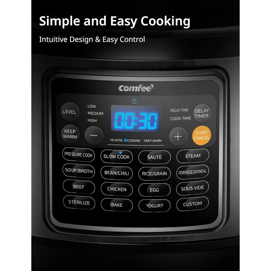 16in1 Electric Pressure Cooker Instant Multi Cooker with NonStick Pot for Home Use: Multifunctional Stainless Steel Cooking Sys