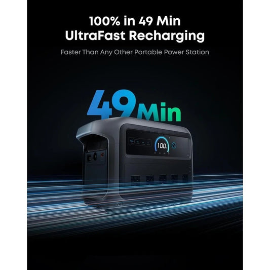 2000W Portable Solar Generator, 1024Wh LiFePO4, 49 Min Full Charge, Home & Camping Power Solution Customized
