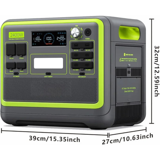 F2400 Portable Power Station,upgraded (4800W Peak) generador eléctrico portátil 2048Wh LiFePO4 Battery Solar Generator