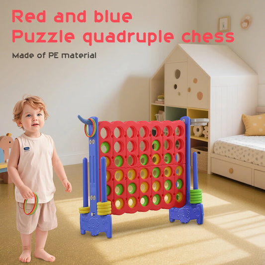 Connect 4 Jumbo Game Set 34.65x33.07in Jumbo 4-to-Score Yard Game Giant 4 Connect in A Row Game for Kids Adults and Family