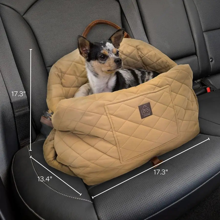 Mew Travel Pet Bed Soft Carrier for Small Dogs amp Cats, WaterResistant Quilted Shell, Adjustable Belts for Car Travel, AntiSlip