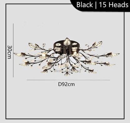 Modern Crystal Ceiling Chandelier Indoor Lighting Chandeliers  For Living Room Bedroom LED Fixture Lights Winfordo Lighting