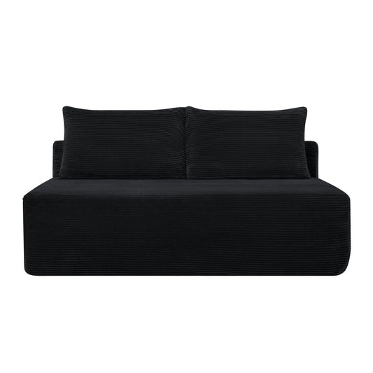 69" L-Shaped Sectional Sofa with Double Chaise, Deep Seat Cloud Couch with High-Density Spring Support, Plush Corduroy Fabric 2 Seater Loveseat for Living Room, No Assembly Required