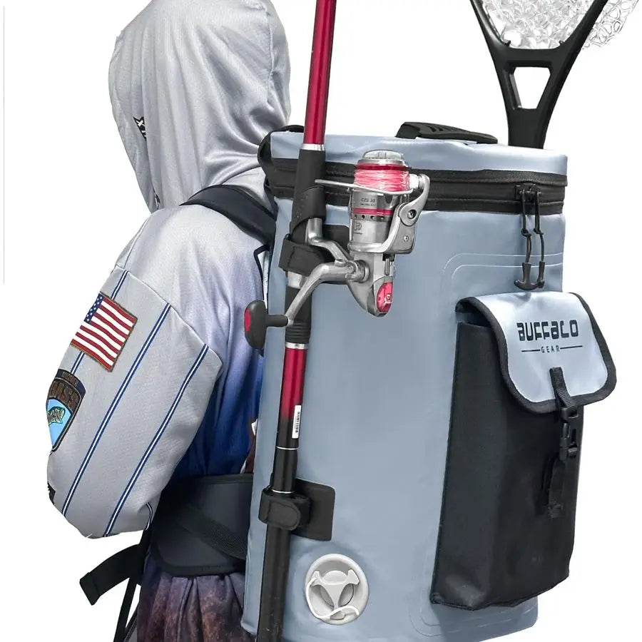 Gear Fish Cooler Backpack 32Qt Waterproof Fishing Backpack Cooler Portable Fish Bag, Keep Ice Cold More Than 24 Hours