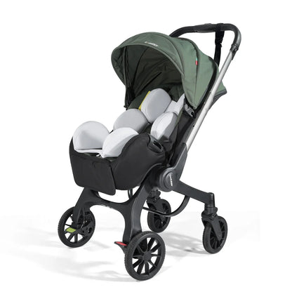 Portable baby strolle, foldable travel cart, adjustable handle for two-way push, adjustable backrest, with sunshade