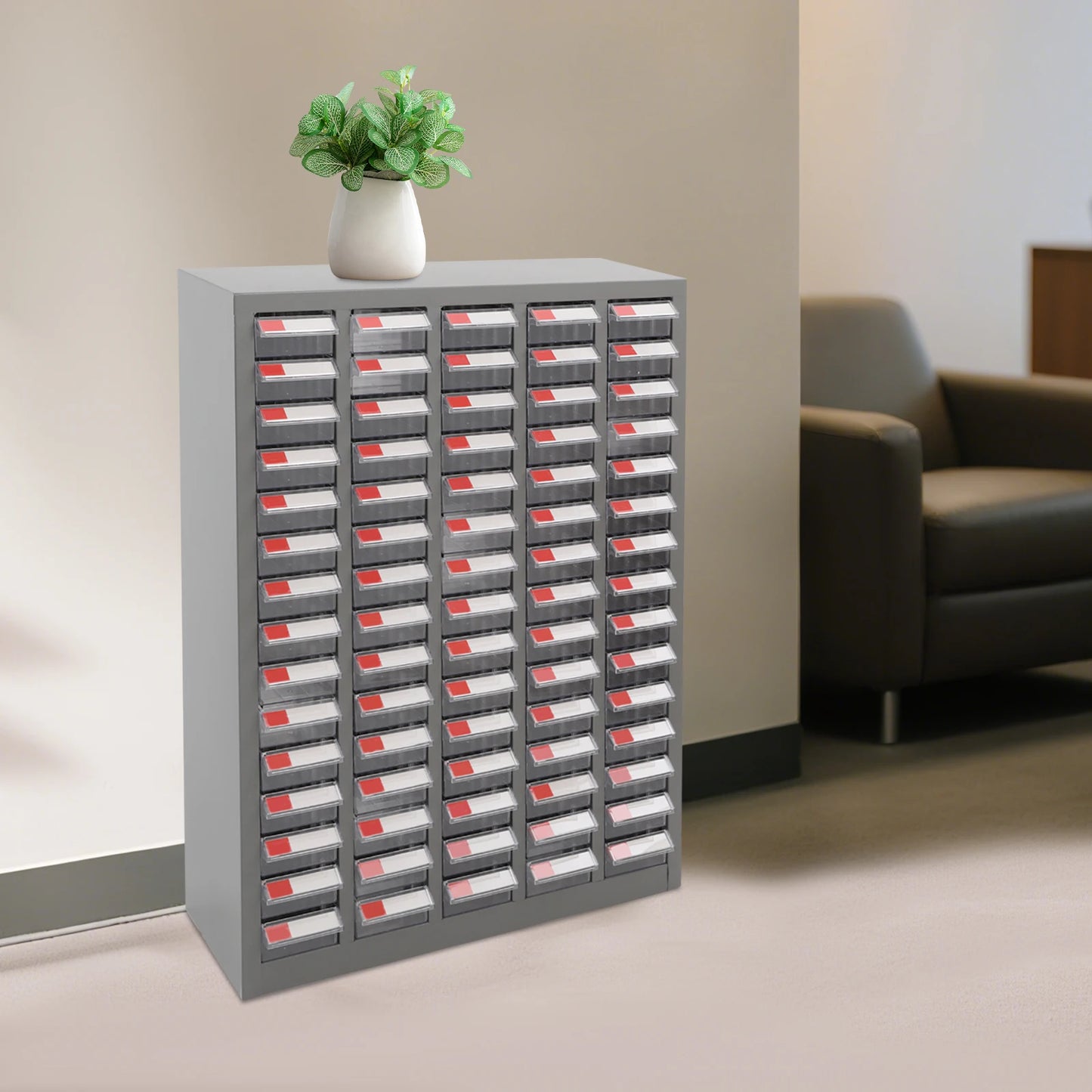 Parts Cabinet 75 Drawers Tool Cabinet Bolt and Nut Tool Storage Box for Garage Office Warehouse