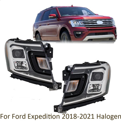 Quality Car Left Right Side Headlights Assembly Halogen w/ Bulbs CAPA Durable For Ford Expedition 2018-2021 Car Accessories